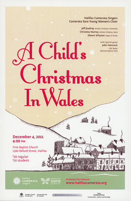 A child's Christmas in Wales with Camerata Xara Young Women's Choir and John Hancock : [poster]