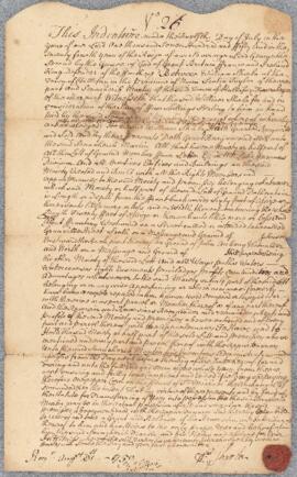 Deed dated 12 July 1750 between William Shirla Taylor of Halifax and Sennacherib Martin, Innkeepe...