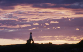 Photograph of a sunrise in Frobisher Bay, Northwest Territories
