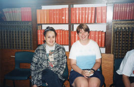 Photograph of Killam Library interns Dienna MacDonald and Cordelia Perry