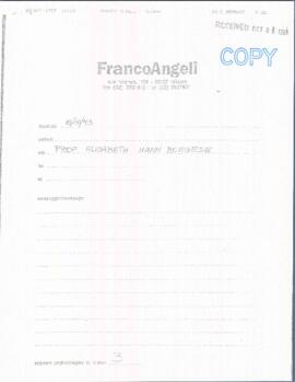 Correspondence with Angeli Franco