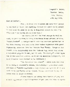 Correspondence between Thomas Head Raddall and Ronald E. Kitley