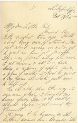 Letter from Captain Graham Roome to Annie Belle Hollett sent from Lockeport, Nova Scotia
