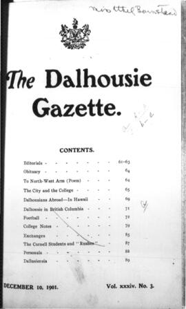 The Dalhousie Gazette, Volume 34, Issue 3