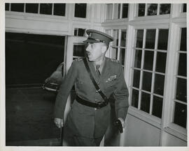 Photograph of Richard Roome arriving at an event at Royal Artillery Park