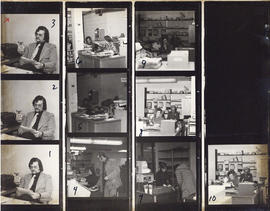 Contact sheet of photographs of the Dalhousie Bookstore staff