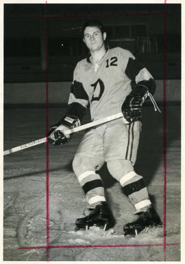 Photograph of Greg McCullough of the Dalhousie University hockey team