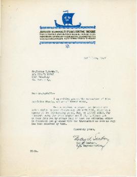 Correspondence between Thomas Head Raddall and Albert Bonnier Publishing House
