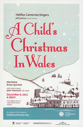 A child's Christmas in Wales with the Maritime Brass Quintet and John Hancock : [poster]