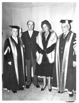 Photograph of Lady Dunn and others at the opening ceremony of the Sir James Dunn Building