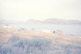 Photograph of small houses and cabins in Nain, Newfoundland and Labrador