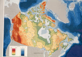 Transparency relief map of Canada