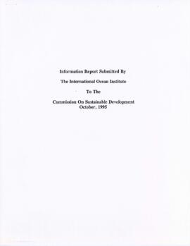 Information report submitted by the International Ocean Institute to the Commission on Sustainabl...