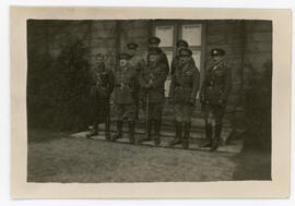 Photograph of eight Canadian Army Medical Corps officers