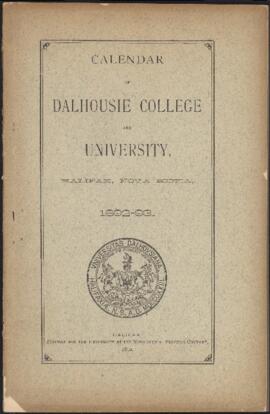 Calendar of Dalhousie College and University, Halifax, Nova Scotia : 1892-1893