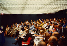 Photograph of the audience at a Hellenic Marine Environment Protection Association (HELMEPA) event