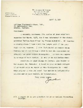 Correspondence between Thomas Head Raddall and John H. Buck