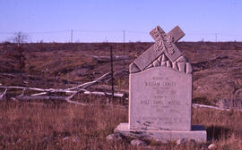 Photograph of a tombstone near the Falconbridge mining site, near Sudbury, Ontario