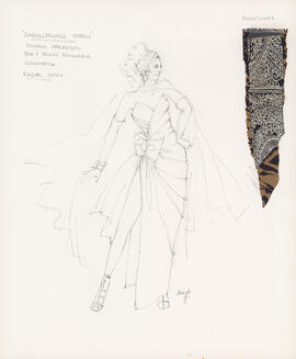 Costume design for female narrator, Cleopatra