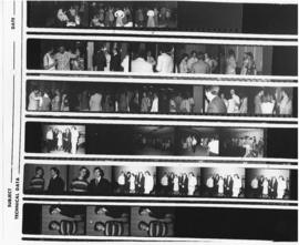 Contact sheet of photographs of unidentified people at a reception