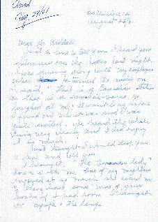 Correspondence between Thomas Head Raddall and Margaret Moses