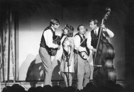 Photograph of unidentified performers at a folk concert