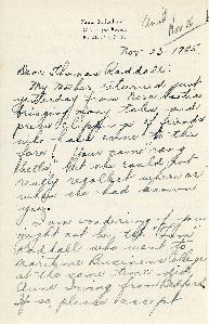 Correspondence between Thomas Head Raddall and Anne Irving Bullenkamp