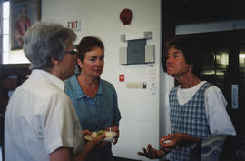 Photograph of unidentified guests at Patricia Lutley's retirement party