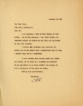 Correspondence from Thomas Head Raddall, Liverpool, Nova Scotia, to R. H. Stoddard