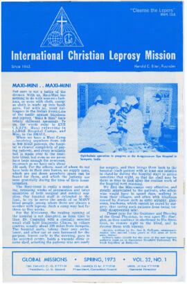 International Christian Leprosy Mission Global Missions newsletter, Spring 1973, Volume 32, Number 1