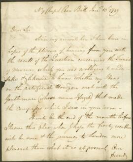 One letter to James Dinwiddie from J.S. Ewart
