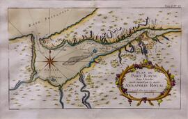 Plan du Port Royal dans l'Acadie, Appelle' Aujour d'par les Anglois Annapolis Royal by J.N. Belli...
