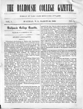 The Dalhousie College Gazette, Volume 1, Issue 5