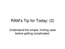 Ram's tip for today : [PowerPoint presentation]