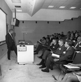 Photograph of a lecture for the Dalhousie medical centennial