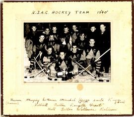 Athletics - photograph of the 1940 Nova Scotia Agricultural College hockey team