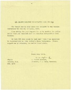 1970 Sheep Producers' Association of Nova Scotia correspondence and reports