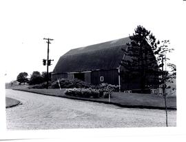 Photograph of a barn, originally a horse barn, on the Nova Scotia Agricultural College campus