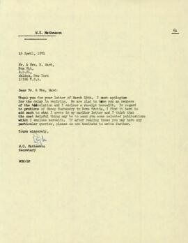 1971 Sheep Producers' Association of Nova Scotia correspondence and reports