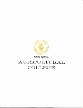 A brief history of Nova Scotia Agricultural College brochure / text by W.J. Hawkins