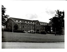 Photograph of the newly constructed Trueman House (student residence) at the Nova Scotia Agricult...