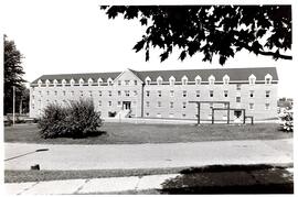 Photograph of the newly constructed Fraser House (student residence) at the Nova Scotia Agricultu...