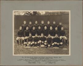 Team portrait of the No. 10 Halifax Siege Battery Football Team, 1917