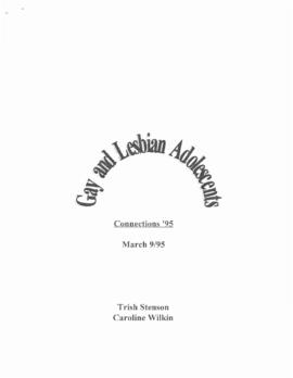 Document from Connections '95 titled "Gay and Lesbian Adolescents"