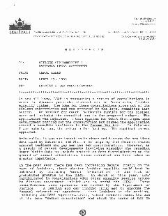 Memorandum from Carol Allen to the Nielsen Subcommittee and National Legal Committee regarding th...